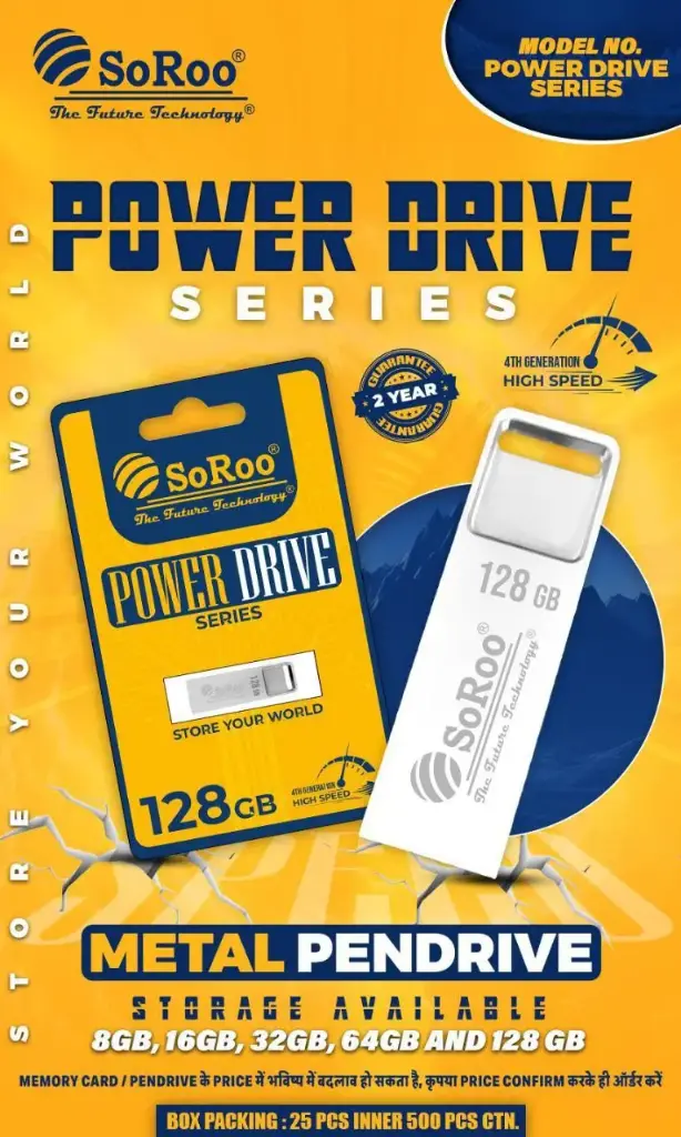 8GB / 128GB METAL PENDRIVE 2YEAR GUARANTEED