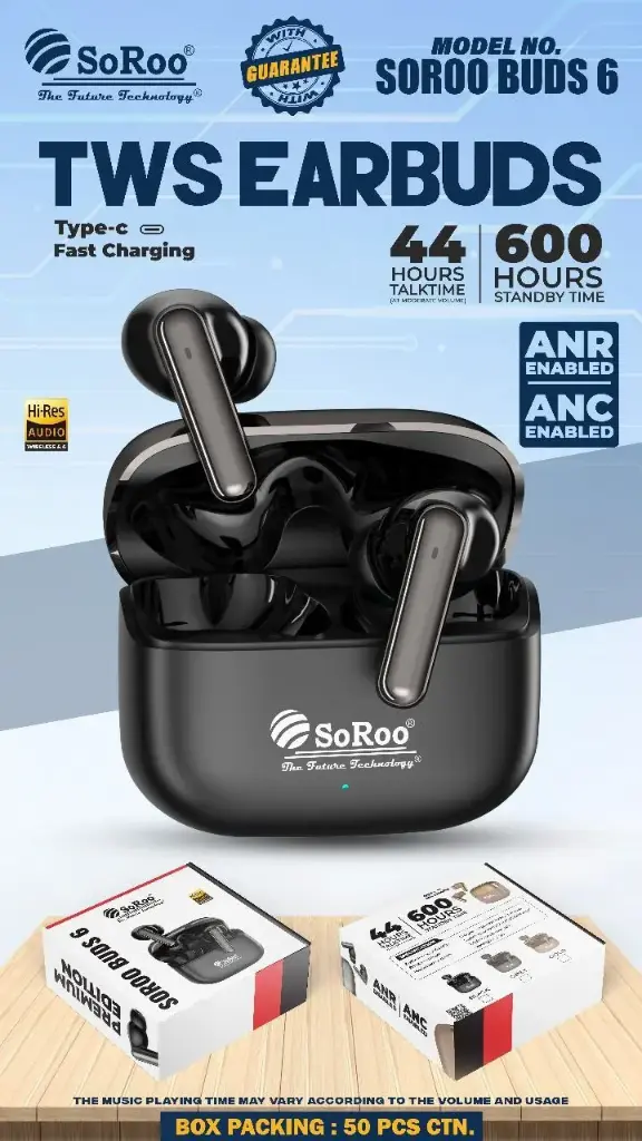 SOROO BUDS 6 1YEAR WARRANTY